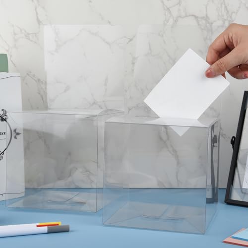 Boîte à tombolas et suggestions transparente pour collecte de dons et tickets - 5