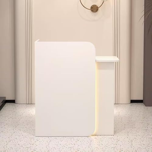 White Reception Counter with Drawers