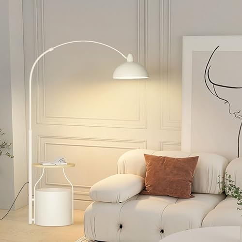Lámpara de pie con mesa moderna: el mueble multifuncional nórdico 8