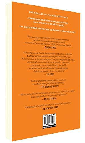 Império da dor: A ascensão e queda de uma das mais poderosas famílias americanas e seu criminoso imp
