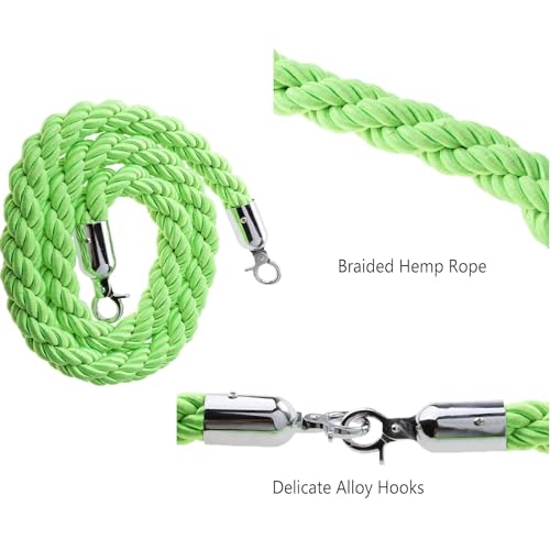 Corda trançada pendurada, barreiras de segurança de corda para hotéis, shows, teatro, controle decor