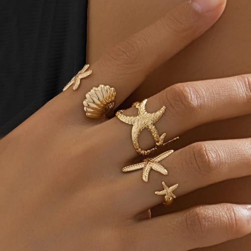 Bague de sirène en coquillage pour vos vacances