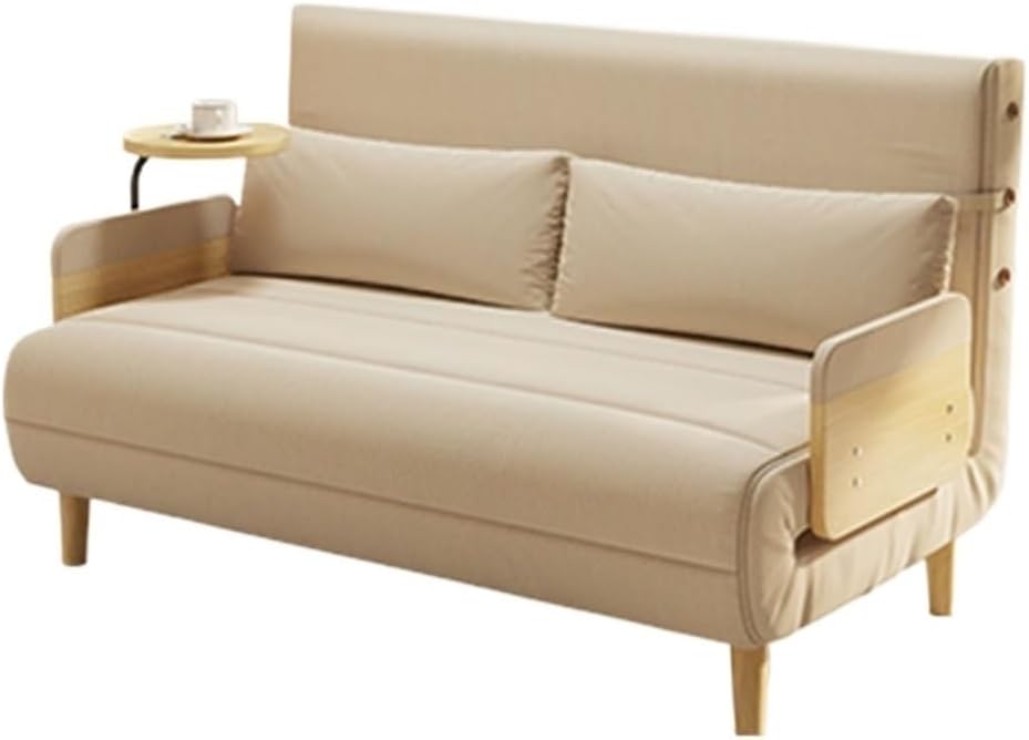 Sofa Bed， Convertible Folding Sofa Bed with Adjustable Backrest Chair for Home Office,Folding Sofa Bed(White,80cm)