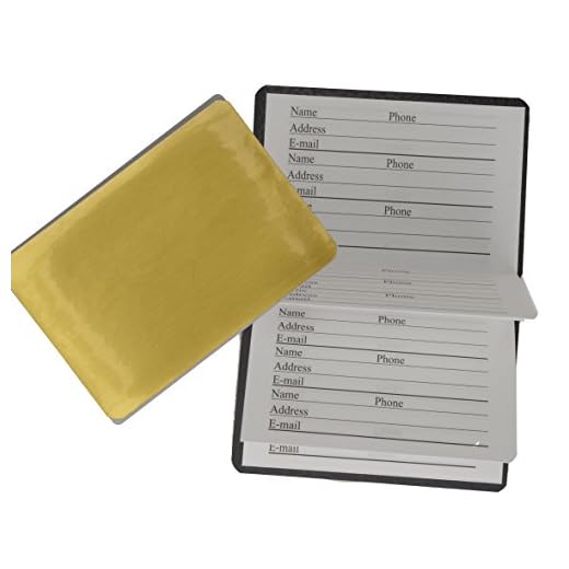 Credit Card Size Address Book Accordion Style with Magnetic Closure (Gold)