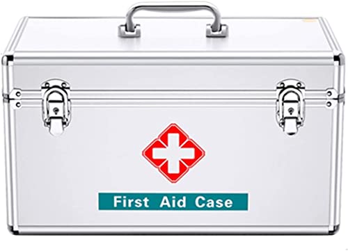 Boîte à pharmacie familiale, boîte de rangement for médicaments de premiers soins, coffre à médicaments, boîte de premiers soins, armoires à pharmacie, boîte médicale en alliage d'aluminium avec serru