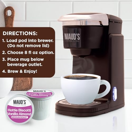 Image of Maud's Almond Biscotti Flavored Coffee Pods, 18ct