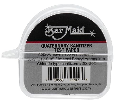 Sanitizer Test Strips Dispenser, Quaternary Strips, 100 Strips per Dispenser