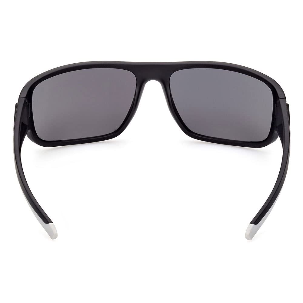 BMW M Motorsport BS0023 Occhiali da Sole Uomo, Occhiali da Sole Unisex Leggeri, Forma Lente Navigator, Lenti Specchiate Fumo, Nero Opaco