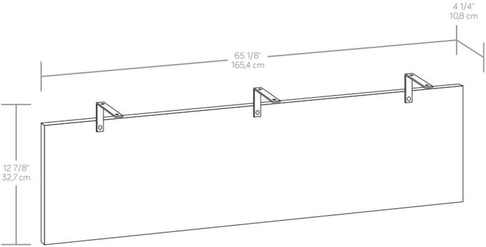 Sauder Bergen Circle Engineered Wood & Metal Modesty Panel in Kiln Acacia Brown