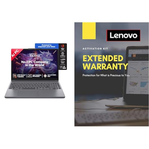 Image of Lenovo IdeaPad Slim 3 AMD Ryzen 7 8840HS 15.3 inch (38.8cm) WUXGA IPS AI PC Laptop(16GB RAM /512GB SSD /Windows 11 /of + Lenovo 1 Year Extended Warranty with Onsite Service (5WS0K75657)