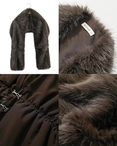 Women's Faux Fur Wraps and Shawls Bolero Bridal Shrug Winter Cape Cover Up for Evening Dress2