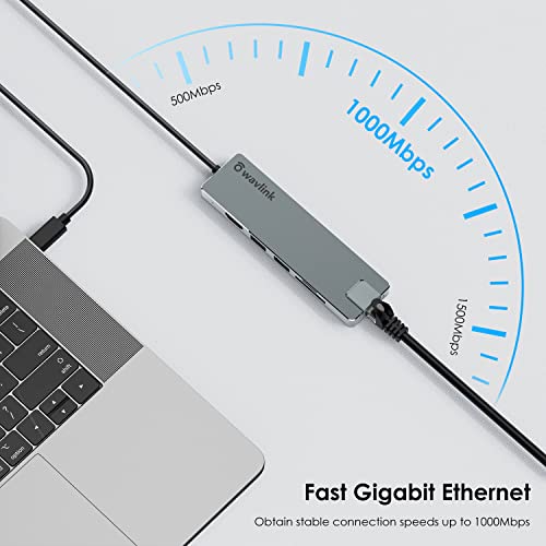 Usb C Hub, Wavlink Usb C To 4K Hdmi Display With Gigabit Ethernet, Sd/Tf Card Reader,Usb Ports, 100W Pd For Usb C Laptops And Type C Devices #TOP5