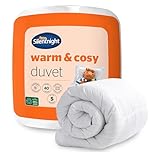 Silentnight Warm & Cosy 15 Tog Single Duvet - Soft Fluffy Microfibre Filled Winter Duvet - Machine Washable Quilt with Soft Touch Polyester Cover