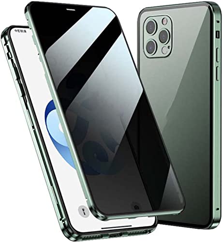Coque iPhone 14 Pro Max magnétique verre trempé double face vert