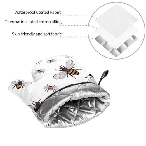 Juego de 4 piezas para hornear Funny Bees con divertidos estampados para cocina 8