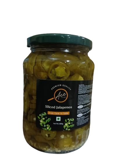 ACE Sliced Jalapeños, Glass Jar 680gm 3