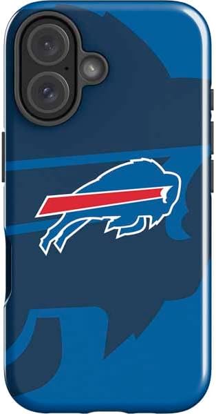 Skinit Impact Phone Case Compatible with iPhone 16 - Officially Licensed NFL Buffalo Bills Black & White Design
