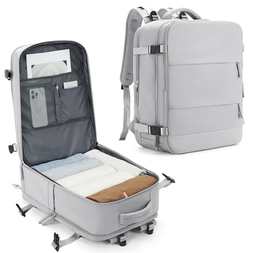 SZLX Zaino Ryanair Donna Zaino da Viaggio Bagaglio a Mano 32L Uomo Borse da cabina 45x36x20 Easyjet Travel Backpack Adatto a laptop da 15.6 Pollici con scomparto per scarpe per Lavoro e Scuola