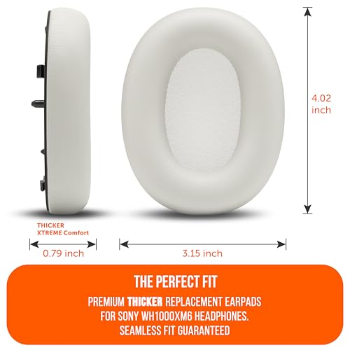 Image of WC PadZ XM6 - Premium Replacement Earpads Compatible with Sony WH-1000XM6 Headphones by Wicked Cushions | Enhanced Comfort, Durable PU Leather & Sound Isolation | Platinum Silver