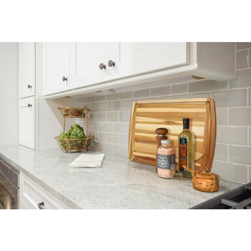 Tabla de cortar rectangular de madera Teak 2-Pack 24x18" miniatura 3