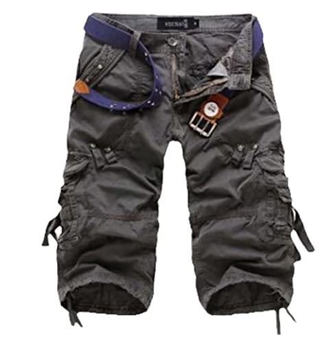 Short d'été décontracté pour homme en coton gris foncé taille 2