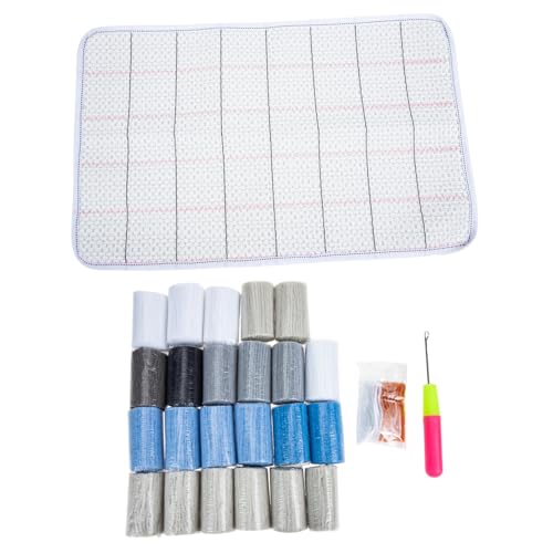 SOIMISS Kit de Gancho de Ganchillo DIY para Alfombras y Cojines Material Ligero para Principiantes y Adultos para Decoración Hogar