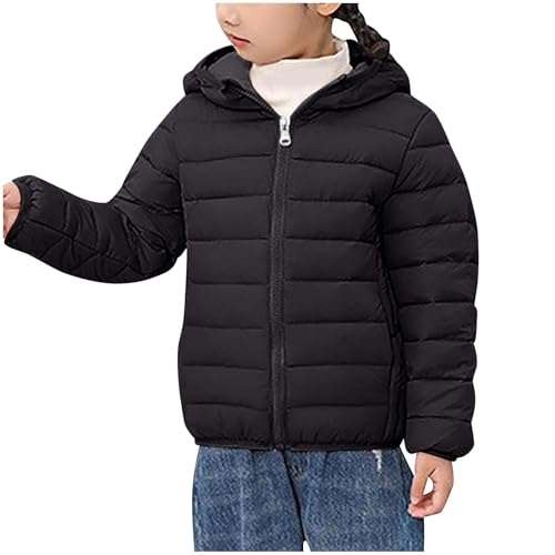 Girls' Winter Puffer Jacket with Faux Fur Trimmed Hood Warm Toddler Lightweight Coat Cute Outerwear for Cold Weather3