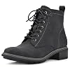CLIFFS BY WHITE MOUNTAIN Women's Shoes Eligible Stacked Heel Lace-Up Ankle Bootie