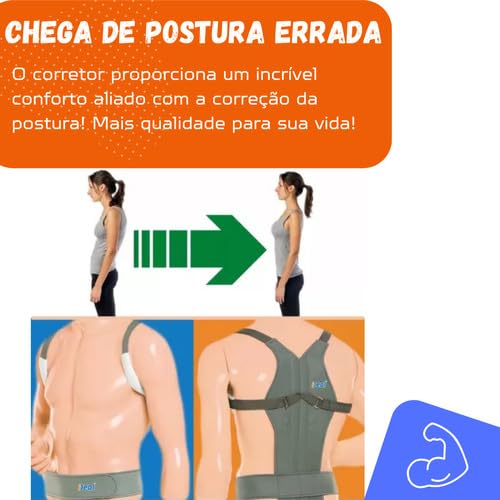 Colete Corretor Postural Magnético Masculino Feminino Unissex Ortopédico Inteligente Costas Ergonômi