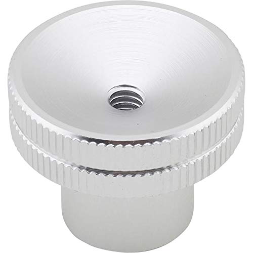 Speedway Motors Aluminum Air Cleaner Nut for 5/16 Inch Stud with O-Ring Seal, Easy Grip Design for Removal Without Tools, Silver Finish, 1-1/4-Inch-Tall Universal Fit