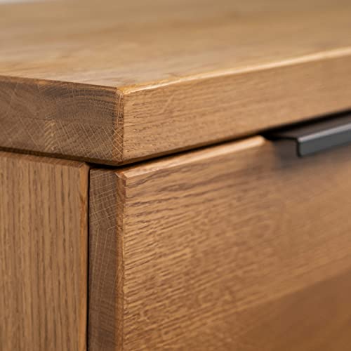 COMIFORT Mobile TV in rovere massiccio e gambe in