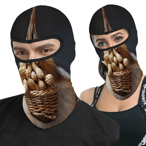 Pasamontañas para Hombre y Mujer con Estampado de Ardilla, Mascarilla Facial Térmica para Clima Frío, Equipo para Motocicleta, Máscara de Esquí para Invierno miniatura 1