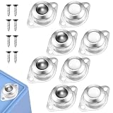 CONGARTENO Set 8 Pezzi Ruote per Mobili Piccole Girevoli in Acciaio e Nylon con Cuscinetti a Sfere Rotelle per Sedie da Ufficio e Carrelli Accessori per Mobili