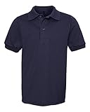 Jerzees SpotShield Polo de manga corta para niño (paquete de 2) - Azul - Large