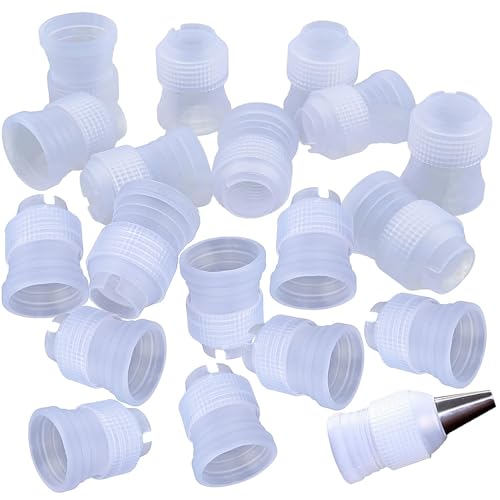 30 Pack Plastic Standard Couplers Cake Decorating Coupler Pipe Tip Coupler for Icing Nozzles,Cake Baking Tools Accessories