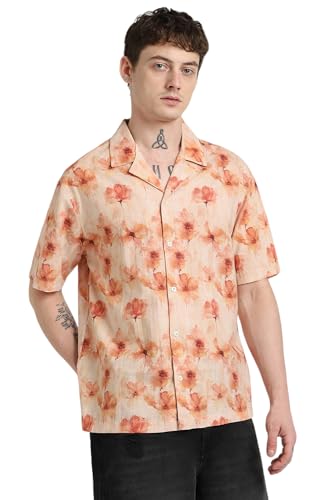 Image of Forever 21 Men Floral Regular Fit Printed Shirt