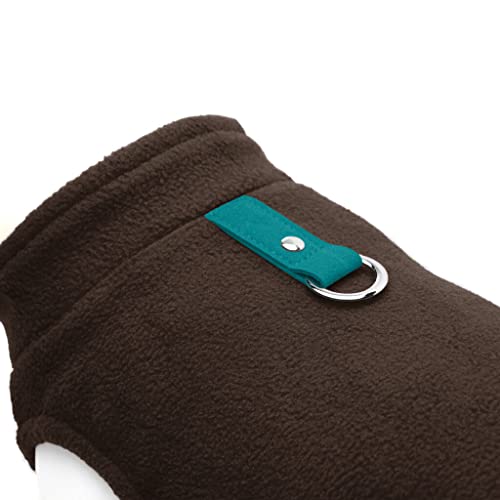 Image of Gooby Fleece Vest Dog Sweater, Turquoise, X-Large