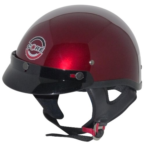Core Cruiser Shorty Half Helmet (Wine, Small)
