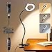 Produktbild One Fire 48 LED Leselampe Bett Dimmbar, 3 Modi & 10 Dimmstufen USB Klemmlampe Bett mit 10W Adapter,40cm & 360° Flexiblem Leselampe Kinder Leselicht Kinder Bettlampe Reading Light Leselampe Buch Klemme