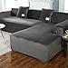 Produktbild Samt Couchbezug, Strecken Sofabezug 1 2 3 4-Sitzer Couchbezug Sofabezug L Form Möbel Protector für Hunde Haustiere Kinder -C-3+5 Sitzplätze