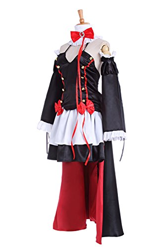 Nuoqi Women's Anime Krul Tepes Black Gothic Lolita Dress Cosplay Costumes #TOP2