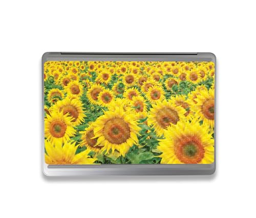 Image of MightySkins Carbon Fiber Skin Compatible with Microsoft Surface Laptop Studio 2 (2023) Full Wrap Kit - Sunflower Field | Protective, Durable Textured Carbon Fiber Finish | Made in The USA