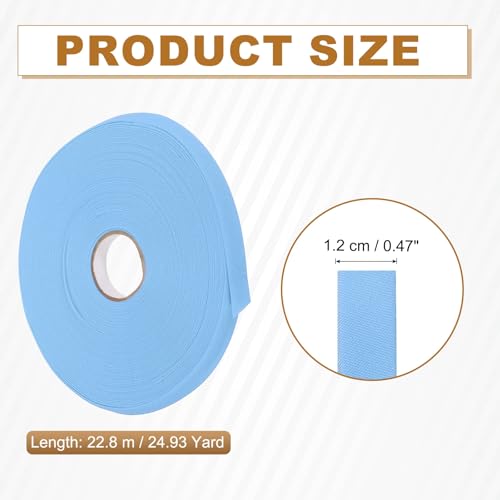 YELARXI Double Fold Bias Tape for Sewing, Quilt Binding Cotton Bias Tape Double Fold 1/2 Inch 25 Yards Fit for Hemming Seaming DIY Crafts Piping - (Light Blue) by YELARXI - Used condition - Image 2