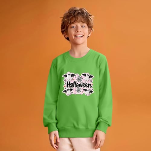 Halloween Sweatshirt Girls Funny Ghost Long Sleeve Shirts Crew Neck Fall Pullover Sweatshirt Pumpkin Preppy Tops Loose2