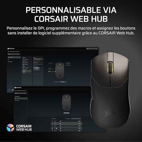 Gaming Corsair Sabre v2 Pro Ultralégère 33 000 DPI 36 g Sans Fil - vue 10