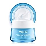 Vichy Hydrating Rich Facial Cream Moisturizer, Aqualia Thermal Rich Face Cream with Natural Origin Hyaluronic Acid for Dry & Extra-Dry Skin, Hydrates, Soothes & Moisturizes, Paraben-Free, 50mL