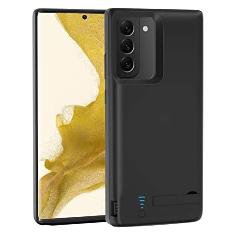 S22 Plus Battery Case,5000mAh Rechargeable Battery Charging Case Support Kickstand for Samsung Galaxy S22 Plus 5G Backup Battery Power Bank Charger Protective Case, Extended Your Battery Life Cover