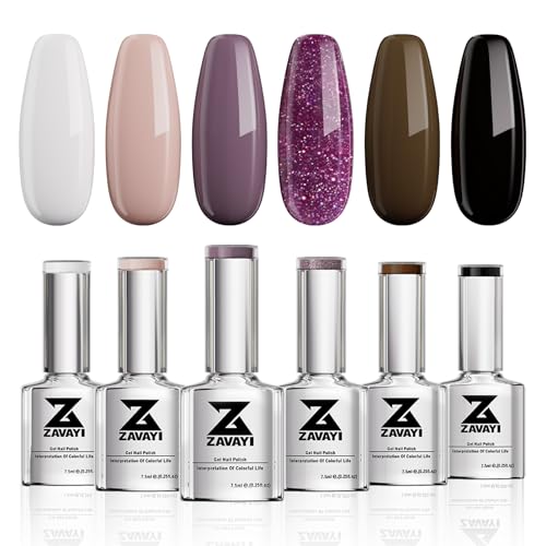 Kit de 6 esmaltes de gel tonos tierra suaves miniatura 1