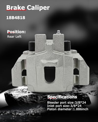 Image of cciyu Rear Left Brake Caliper Assembly w /Bracket 18B4818 1999 2000 2001 2002 2003 2004 For Jeep For Grand Cherokee