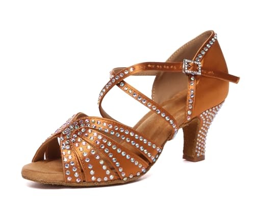 Chaussures de danse latine strass et perles cristal de mariage L612